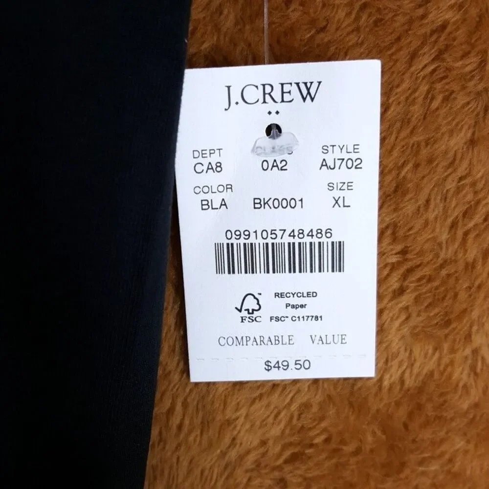 J CREW Leggings Womens XL Black Pull On Capri Stretch Cotton Blend